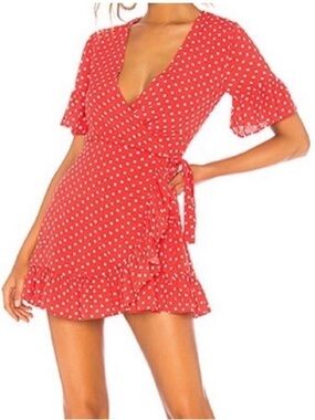 Revolve privacy please polka dot wrap mini